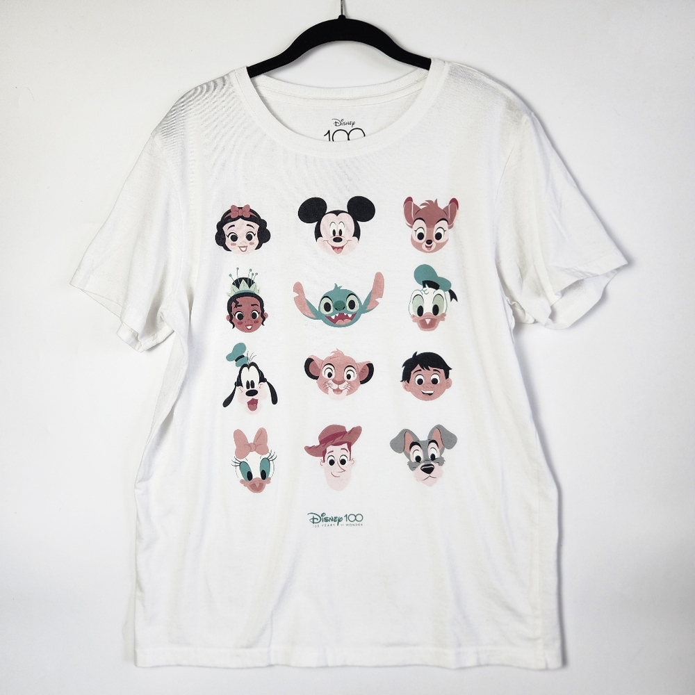 Disney Shirt Womens Size‎ L White T Shirt Disney Characters Disney World Travel